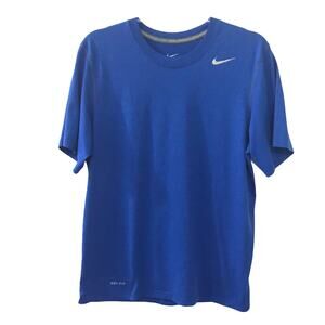 Nike Dri-Fit Blue Short Sleeve Crew Neck Tee - Small